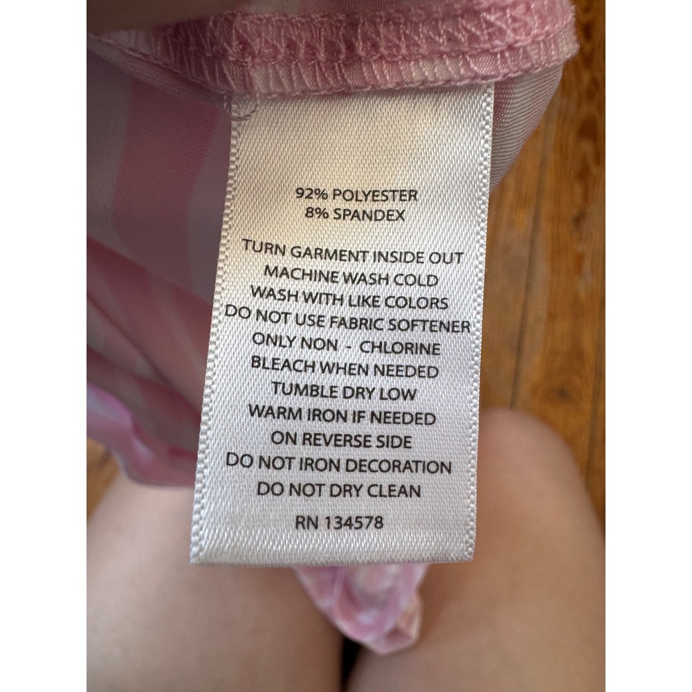 Vineyard Vines Womens Shep Shirt Pink White Striped Quarter Zip Pullover Large - Picture 8 of 12